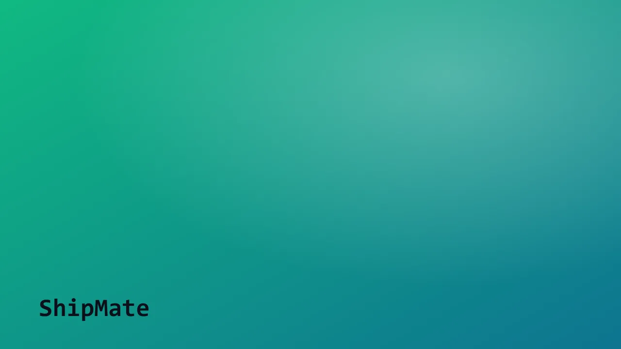 ShipMate — Real-Time Logistics Dashboard